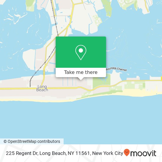 Mapa de 225 Regent Dr, Long Beach, NY 11561