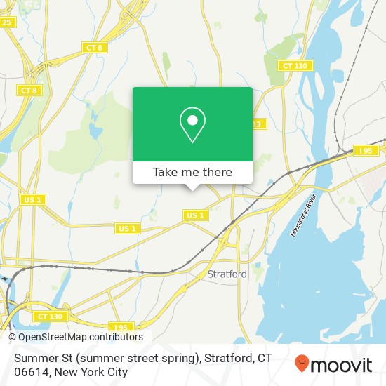 Mapa de Summer St (summer street spring), Stratford, CT 06614