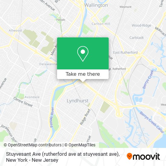 Mapa de Stuyvesant Ave (rutherford ave at stuyvesant ave)