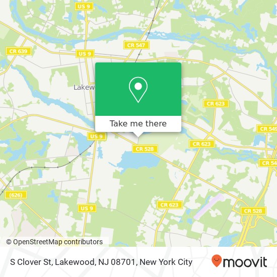 S Clover St, Lakewood, NJ 08701 map