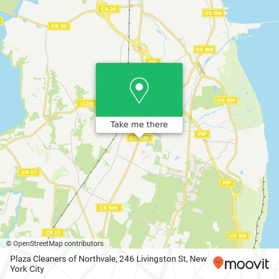 Plaza Cleaners of Northvale, 246 Livingston St map
