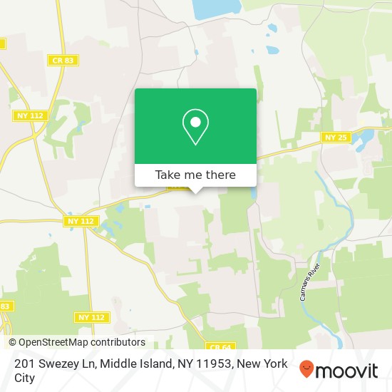 Mapa de 201 Swezey Ln, Middle Island, NY 11953