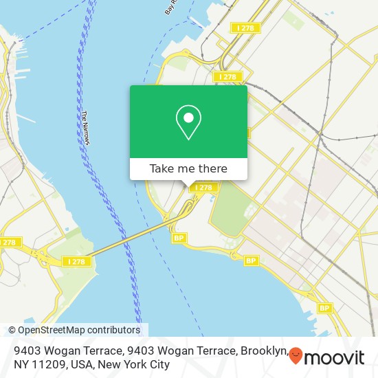 Mapa de 9403 Wogan Terrace, 9403 Wogan Terrace, Brooklyn, NY 11209, USA