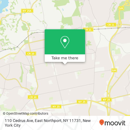 110 Cedrus Ave, East Northport, NY 11731 map