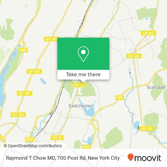 Mapa de Raymond T Chow MD, 700 Post Rd