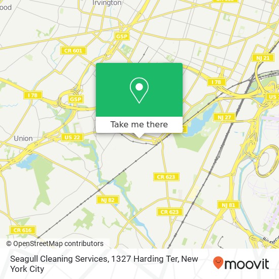 Mapa de Seagull Cleaning Services, 1327 Harding Ter