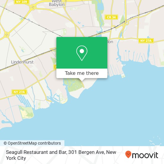 Seagull Restaurant and Bar, 301 Bergen Ave map