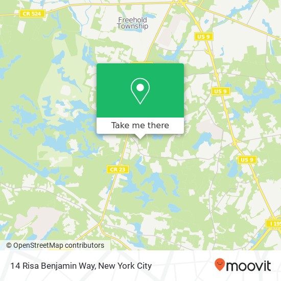 Mapa de 14 Risa Benjamin Way, Freehold (EAST FREEHOLD), NJ 07728