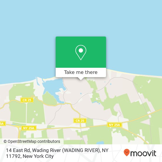 14 East Rd, Wading River (WADING RIVER), NY 11792 map