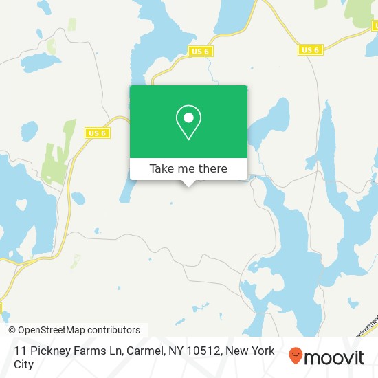 Mapa de 11 Pickney Farms Ln, Carmel, NY 10512