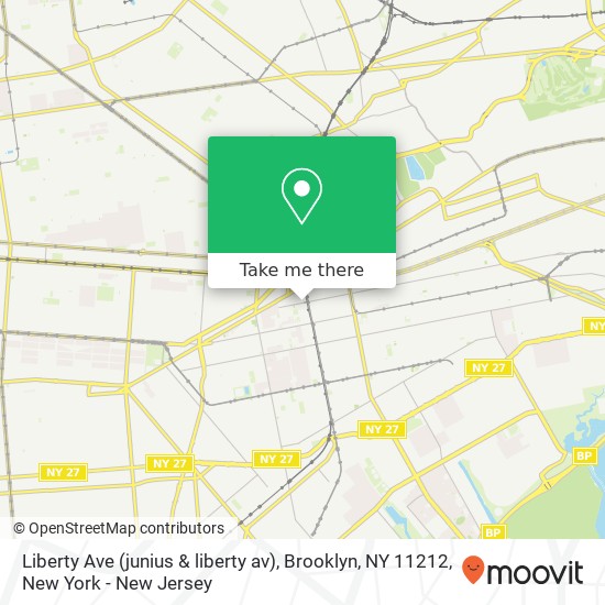 Liberty Ave (junius & liberty av), Brooklyn, NY 11212 map