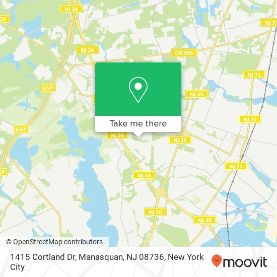 1415 Cortland Dr, Manasquan, NJ 08736 map