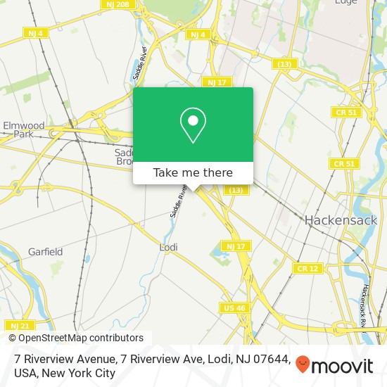 7 Riverview Avenue, 7 Riverview Ave, Lodi, NJ 07644, USA map