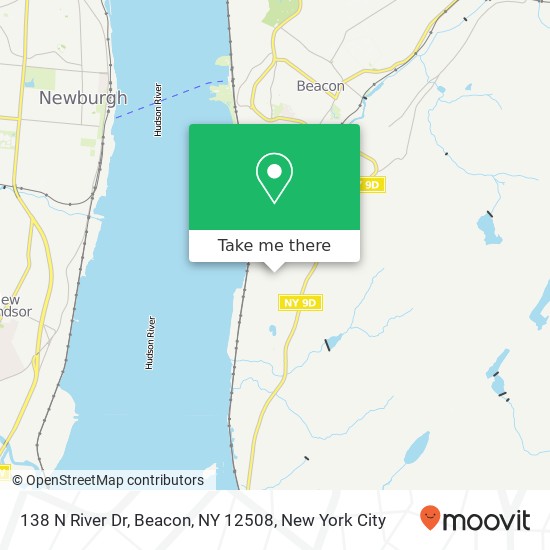 Mapa de 138 N River Dr, Beacon, NY 12508