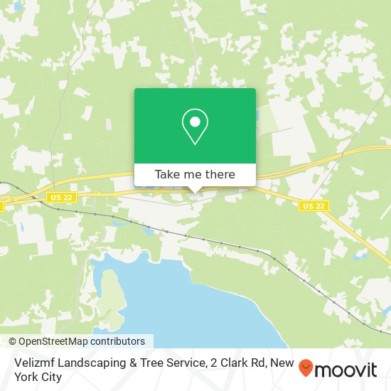 Mapa de Velizmf Landscaping & Tree Service, 2 Clark Rd