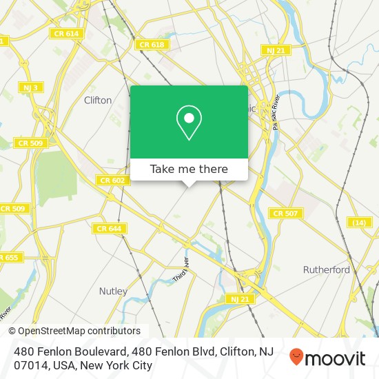 480 Fenlon Boulevard, 480 Fenlon Blvd, Clifton, NJ 07014, USA map