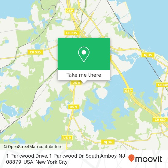 1 Parkwood Drive, 1 Parkwood Dr, South Amboy, NJ 08879, USA map
