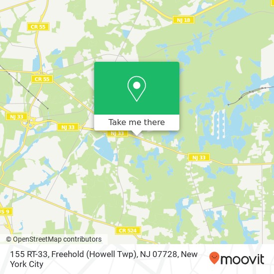 155 RT-33, Freehold (Howell Twp), NJ 07728 map