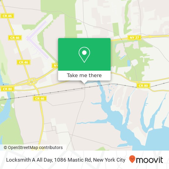 Locksmith A All Day, 1086 Mastic Rd map