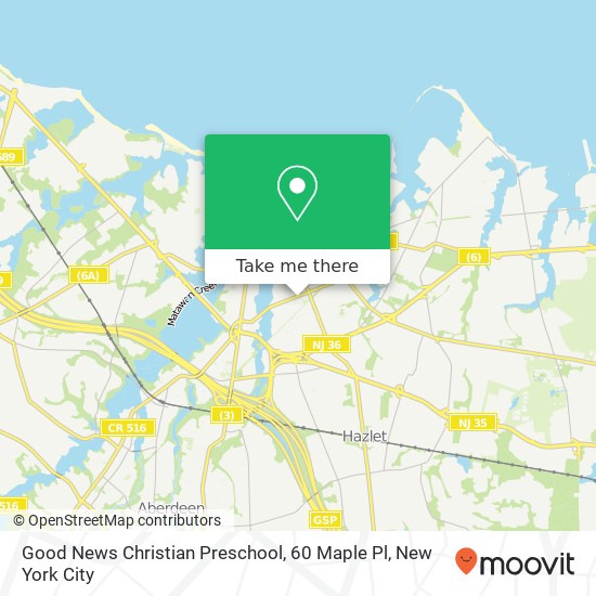 Mapa de Good News Christian Preschool, 60 Maple Pl