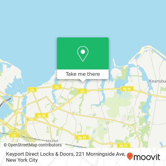 Mapa de Keyport Direct Locks & Doors, 221 Morningside Ave