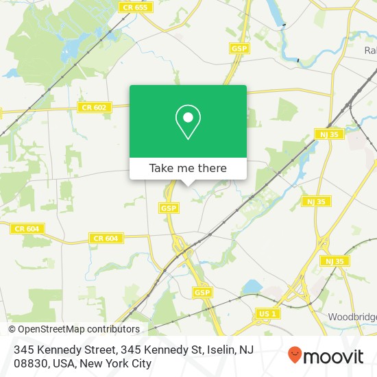 345 Kennedy Street, 345 Kennedy St, Iselin, NJ 08830, USA map