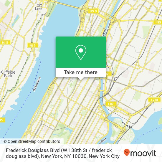 Frederick Douglass Blvd (W 138th St / frederick douglass blvd), New York, NY 10030 map