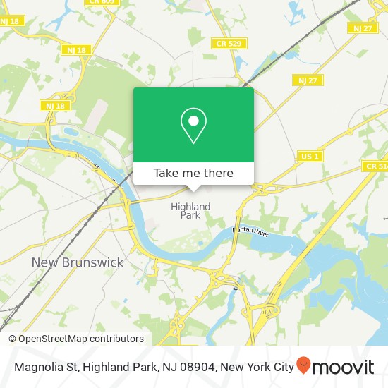 Magnolia St, Highland Park, NJ 08904 map