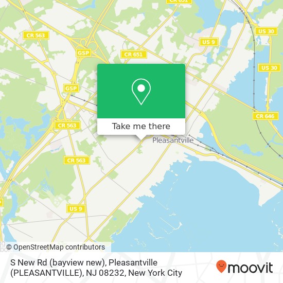 Mapa de S New Rd (bayview new), Pleasantville (PLEASANTVILLE), NJ 08232