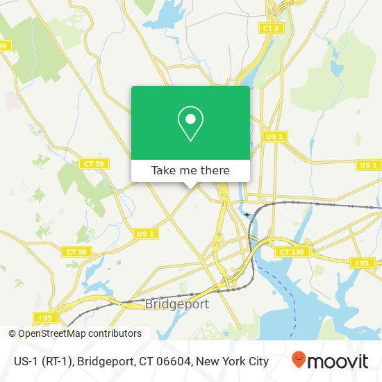 US-1 (RT-1), Bridgeport, CT 06604 map