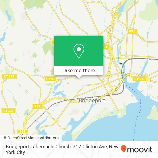Mapa de Bridgeport Tabernacle Church, 717 Clinton Ave