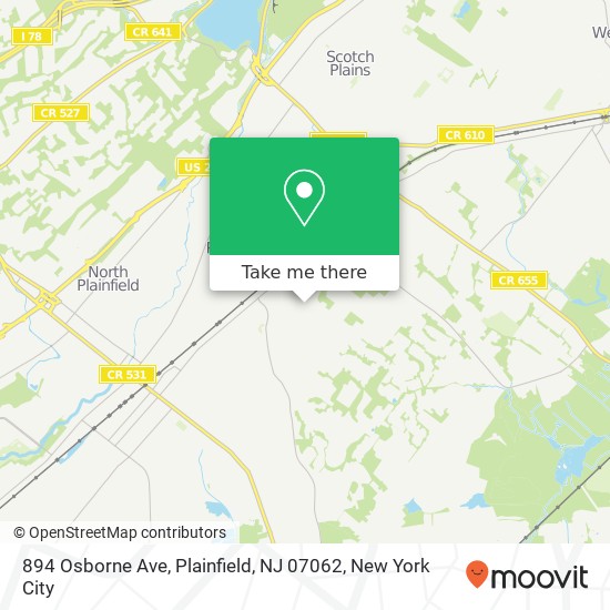 894 Osborne Ave, Plainfield, NJ 07062 map