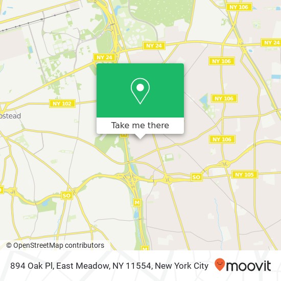 894 Oak Pl, East Meadow, NY 11554 map