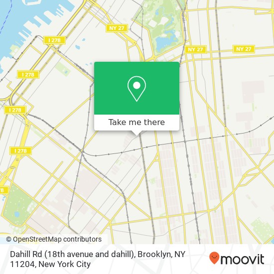 Dahill Rd (18th avenue and dahill), Brooklyn, NY 11204 map