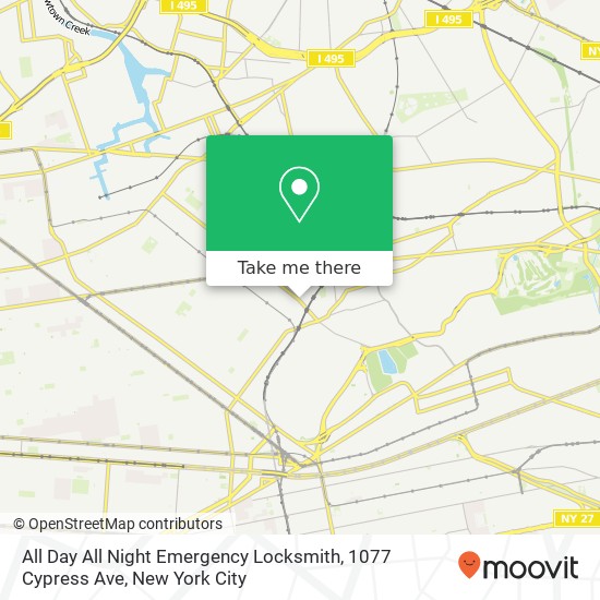 Mapa de All Day All Night Emergency Locksmith, 1077 Cypress Ave