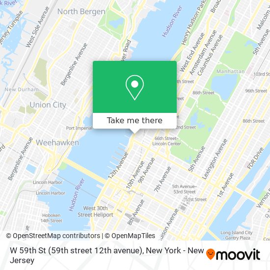 Mapa de W 59th St (59th street 12th avenue)