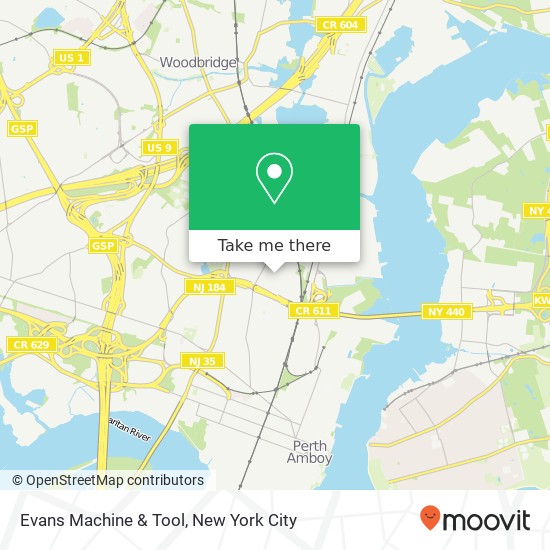 Mapa de Evans Machine & Tool