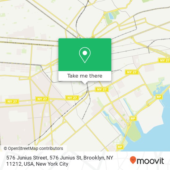 576 Junius Street, 576 Junius St, Brooklyn, NY 11212, USA map