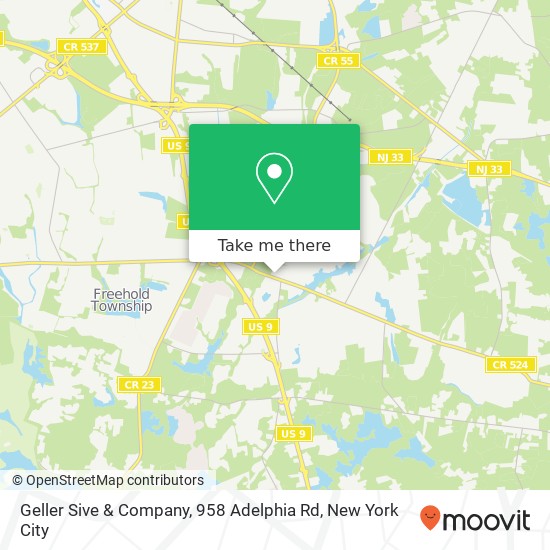 Mapa de Geller Sive & Company, 958 Adelphia Rd