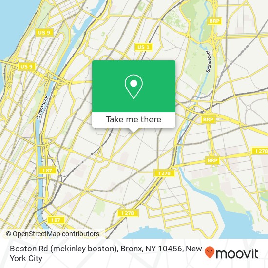 Boston Rd (mckinley boston), Bronx, NY 10456 map