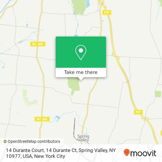 Mapa de 14 Durante Court, 14 Durante Ct, Spring Valley, NY 10977, USA