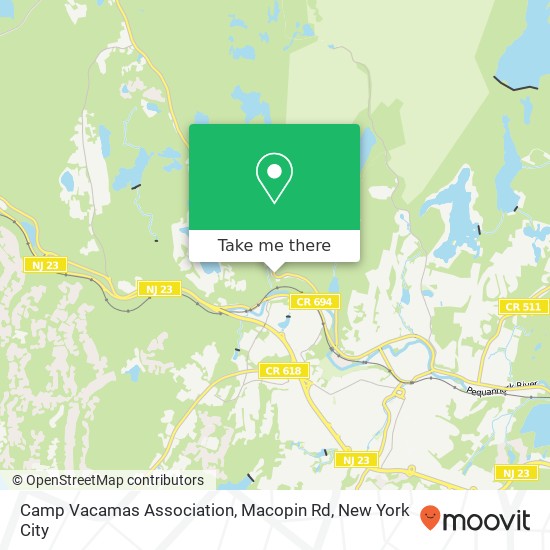 Camp Vacamas Association, Macopin Rd map