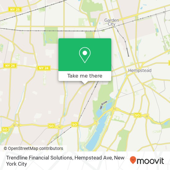 Mapa de Trendline Financial Solutions, Hempstead Ave