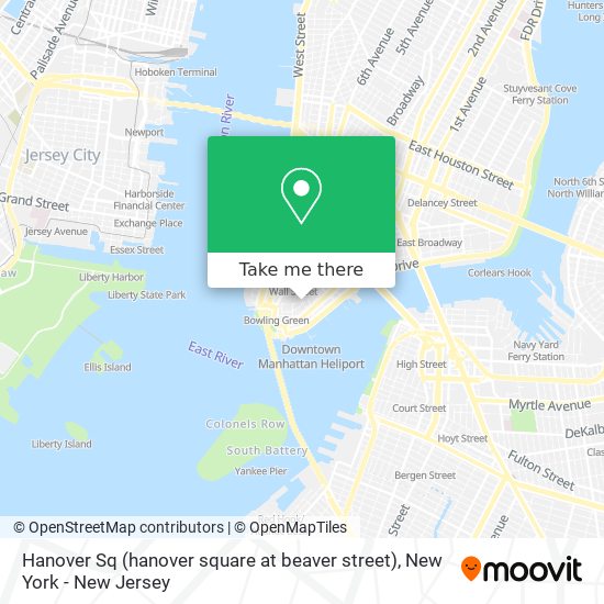 Hanover Sq (hanover square at beaver street) map