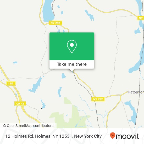 Mapa de 12 Holmes Rd, Holmes, NY 12531