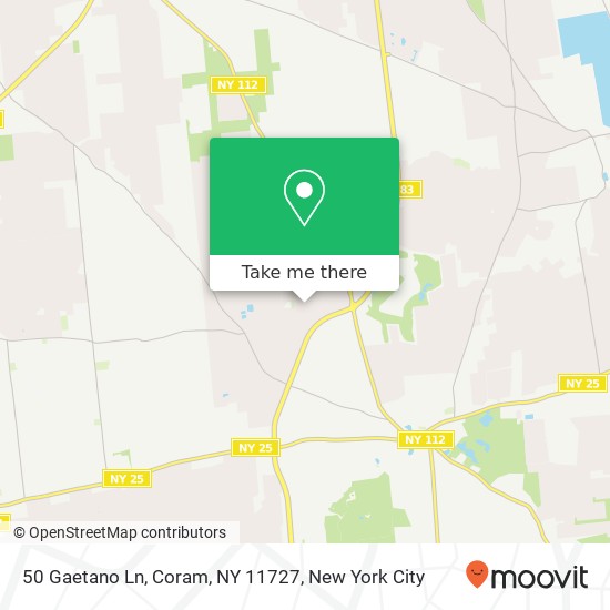 Mapa de 50 Gaetano Ln, Coram, NY 11727