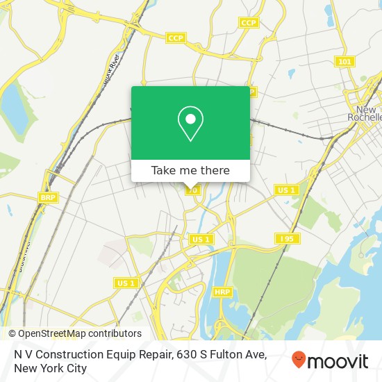 Mapa de N V Construction Equip Repair, 630 S Fulton Ave