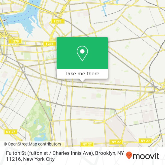 Mapa de Fulton St (fulton st / Charles Innis Ave), Brooklyn, NY 11216