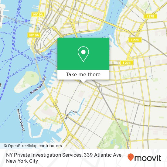 NY Private Investigation Services, 339 Atlantic Ave map