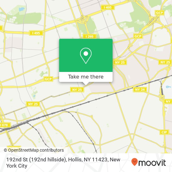 Mapa de 192nd St (192nd hillside), Hollis, NY 11423